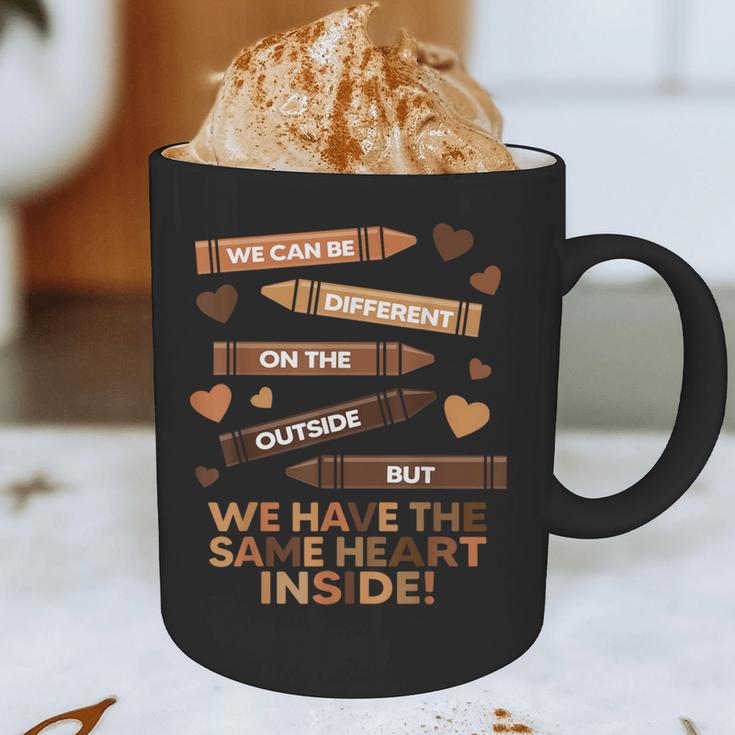 We Can Be Different On The Outside Melanin Teacher Men Women Kids Graphic Print Coffee Mug, novelty gifts, funny gifts We Can Be Different On The Outside Melanin Teacher Men Women Kids Graphic Print Coffee Mug, novelty gifts, funny gifts