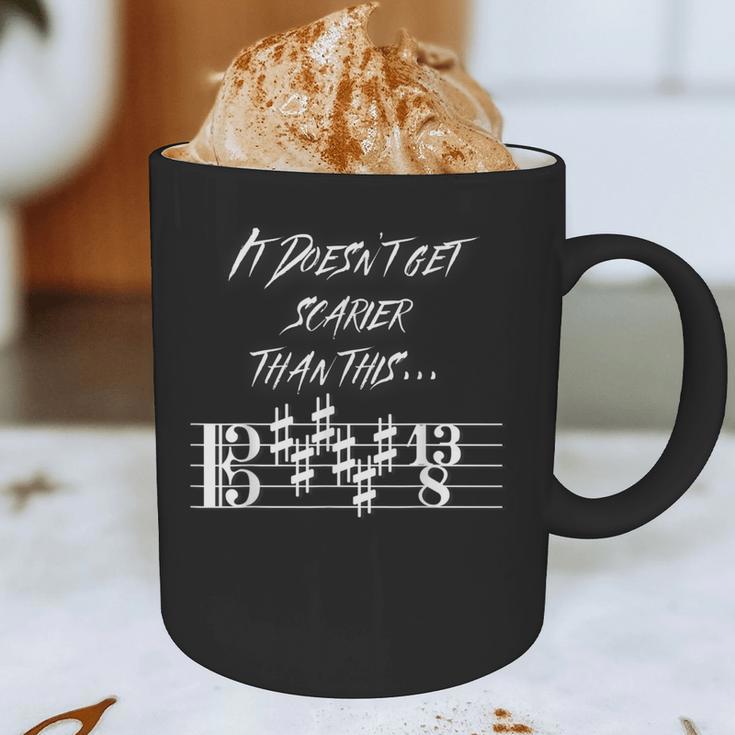 It Doesn't Get Scarier Halloween Music Teacher Costume For Men Women Graphic Print Coffee Mug, novelty gifts, funny gifts
