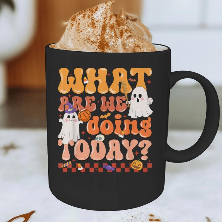 What Are We Doing Today Halloween PE Spooky Teacher Graphic Print Coffee Mug, novelty gifts, funny gifts