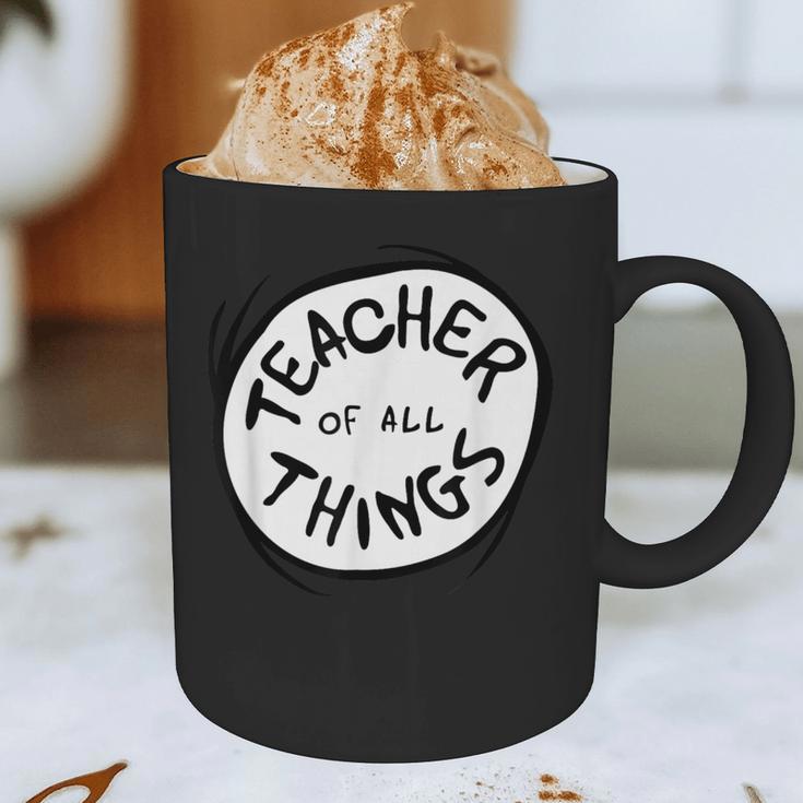 Dr Seuss Teacher Of All Things Red Emblem Graphic Print Coffee Mug, novelty gifts, funny gifts