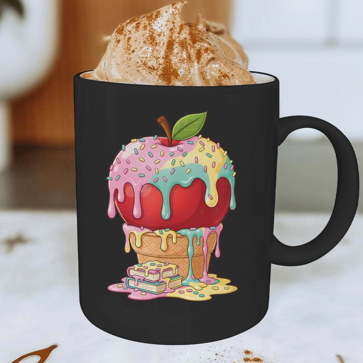 Dripping Apple Ice Cream Cone Cute Teacher Appreciation Graphic Print Coffee Mug, novelty gifts, funny gifts Dripping Apple Ice Cream Cone Cute Teacher Appreciation Graphic Print Coffee Mug, novelty gifts, funny gifts