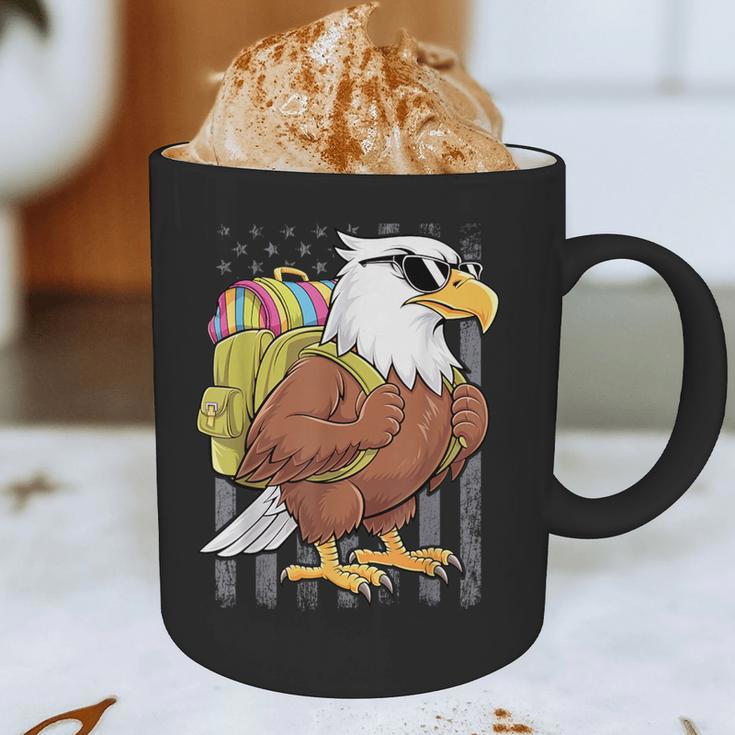 Eagle First Day Of School Teacher Back To School Eagle Graphic Print Coffee Mug, novelty gifts, funny gifts