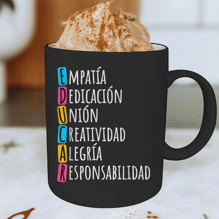 Educar Bilingual Spanish Teacher Graphic Print Coffee Mug, novelty gifts, funny gifts