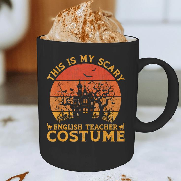 English Teacher Matching This Is My Scary Halloween Costume Graphic Print Coffee Mug, novelty gifts, funny gifts