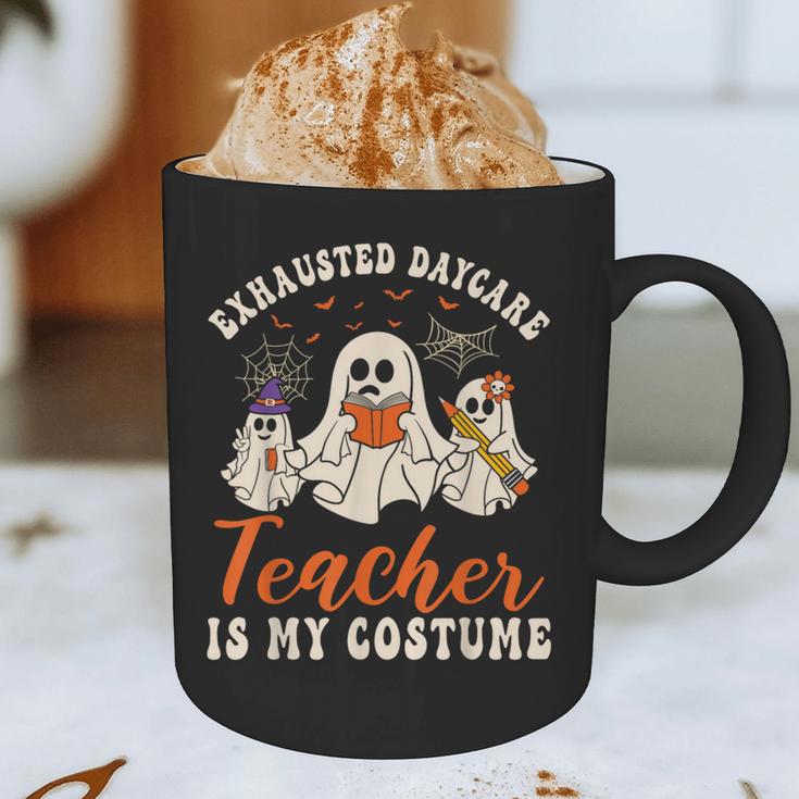 Exhausted Daycare Teacher Is My Costume Halloween Ghost Fun For Men Women Graphic Print Coffee Mug, novelty gifts, funny gifts