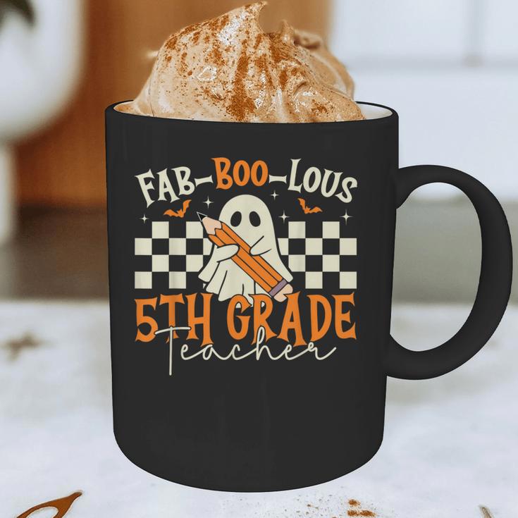 Fab Boo Lous 5th Grade Teacher Retro Ghost Spooky Halloween Graphic Print Coffee Mug, novelty gifts, funny gifts Fab Boo Lous 5th Grade Teacher Retro Ghost Spooky Halloween Graphic Print Coffee Mug, novelty gifts, funny gifts