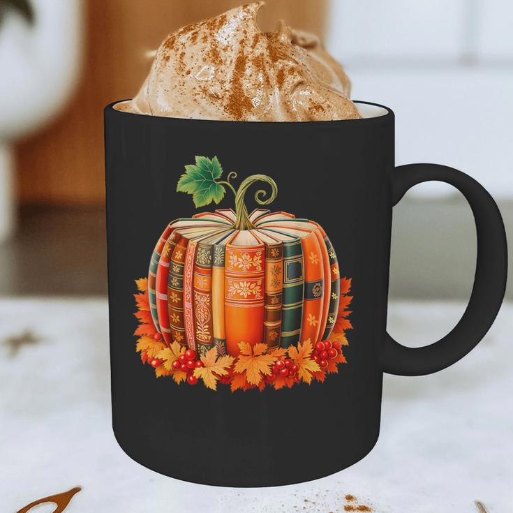 Fall Book Autumn Reading Teacher Halloween Pumpkin Season Graphic Print Coffee Mug, novelty gifts, funny gifts