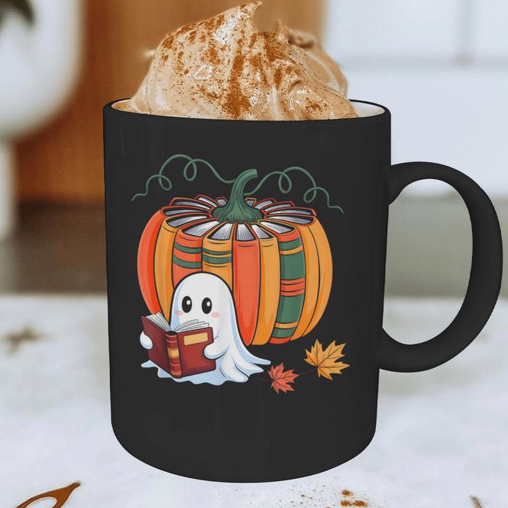 Fall Book Pumpkin Ghost Reading Books Halloween Teacher Graphic Print Coffee Mug, novelty gifts, funny gifts Fall Book Pumpkin Ghost Reading Books Halloween Teacher Graphic Print Coffee Mug, novelty gifts, funny gifts