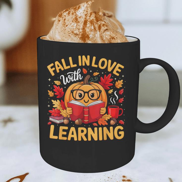 Fall In Love With Learning Pumpkin Thanksgiving Teacher Fall Graphic Print Coffee Mug, novelty gifts, funny gifts Fall In Love With Learning Pumpkin Thanksgiving Teacher Fall Graphic Print Coffee Mug, novelty gifts, funny gifts