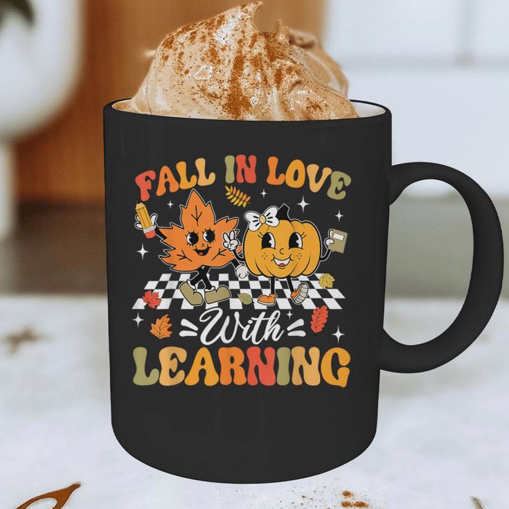 Fall In Love With Learning Fall Teacher Thanksgiving Retro Graphic Print Coffee Mug, novelty gifts, funny gifts Fall In Love With Learning Fall Teacher Thanksgiving Retro Graphic Print Coffee Mug, novelty gifts, funny gifts