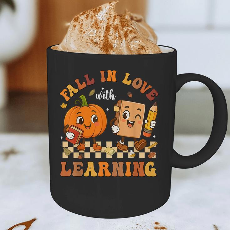 Fall In Love With Reading Book Autumn Pumpkins And Teachers Graphic Print Coffee Mug, novelty gifts, funny gifts