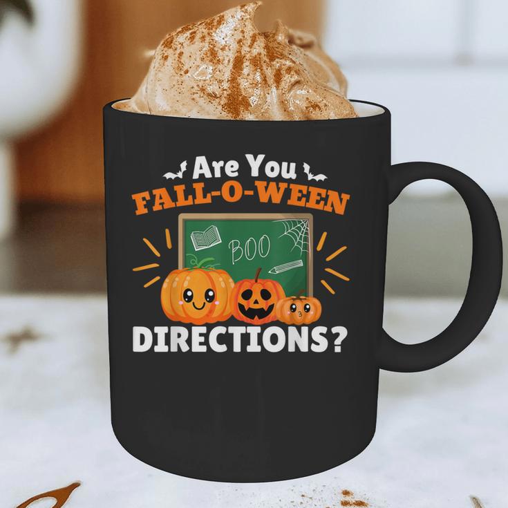 Are You Fall O Ween Directions Halloween Teacher Retro Graphic Print Coffee Mug, novelty gifts, funny gifts