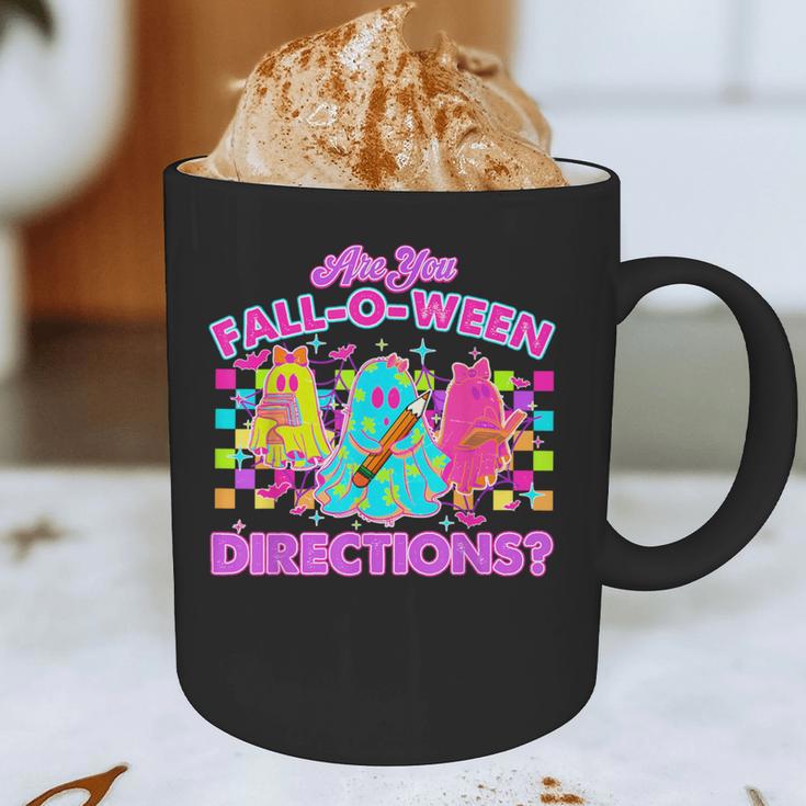 Are You Fall-O-Ween Directions Teacher Ghost Halloween Graphic Print Coffee Mug, novelty gifts, funny gifts
