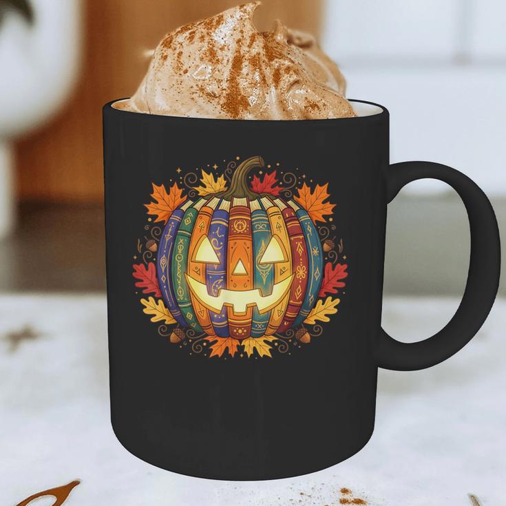 Fall Pumpkin Book Lover Spooky Librarian Teacher Halloween Graphic Print Coffee Mug, novelty gifts, funny gifts Fall Pumpkin Book Lover Spooky Librarian Teacher Halloween Graphic Print Coffee Mug, novelty gifts, funny gifts