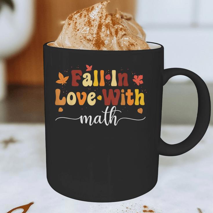 Fall Teacher Fall In Love With Math Math Thanksgiving Graphic Print Coffee Mug, novelty gifts, funny gifts