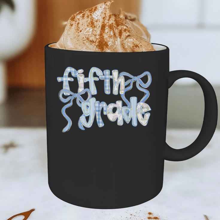 Fifth Grade Team Coquette Bow 5th Grade Teacher Girl Kid Graphic Print Coffee Mug, novelty gifts, funny gifts