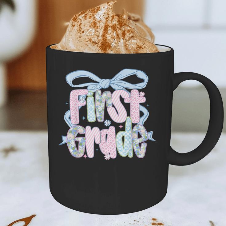First Grade Coquette Bow Girls Teacher Team 1st Grade Squad Graphic Print Coffee Mug, novelty gifts, funny gifts First Grade Coquette Bow Girls Teacher Team 1st Grade Squad Graphic Print Coffee Mug, novelty gifts, funny gifts