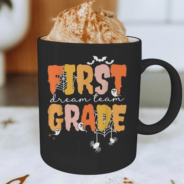 First Grade Dream Retro Team Fall Halloween Spooky Teachers Graphic Print Coffee Mug, novelty gifts, funny gifts First Grade Dream Retro Team Fall Halloween Spooky Teachers Graphic Print Coffee Mug, novelty gifts, funny gifts