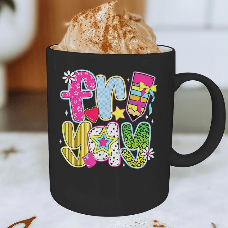 Fri-Yay Happy Friday Weekend Teacher Back To School Graphic Print Coffee Mug, novelty gifts, funny gifts Fri-Yay Happy Friday Weekend Teacher Back To School Graphic Print Coffee Mug, novelty gifts, funny gifts