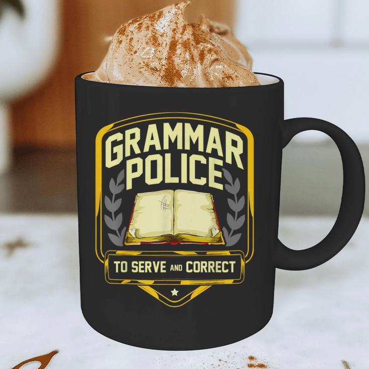 Grammar Police To Serve And Correct English Teacher Graphic Print Coffee Mug, novelty gifts, funny gifts Grammar Police To Serve And Correct English Teacher Graphic Print Coffee Mug, novelty gifts, funny gifts