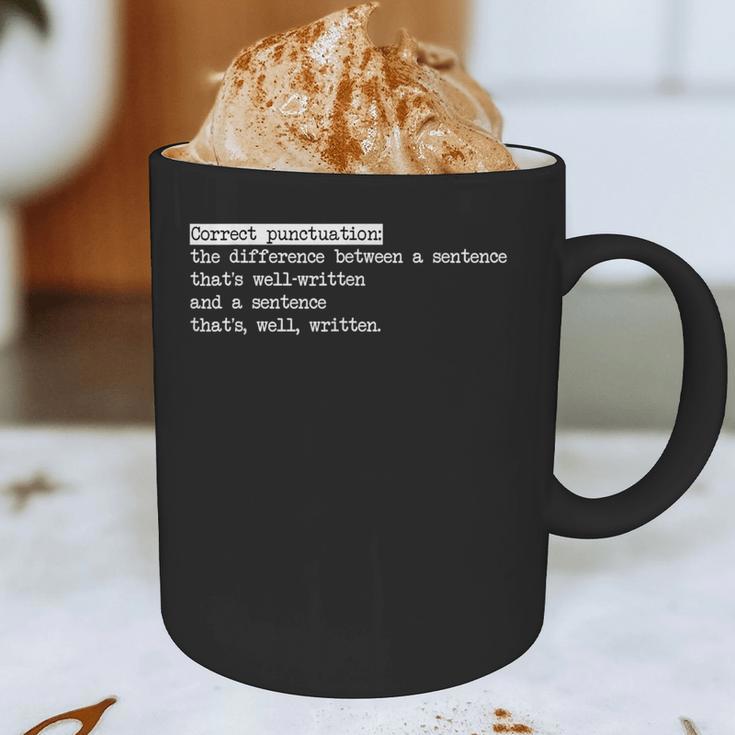 Grammar Teacher And Punny Punctuation Graphic Print Coffee Mug, novelty gifts, funny gifts Grammar Teacher And Punny Punctuation Graphic Print Coffee Mug, novelty gifts, funny gifts