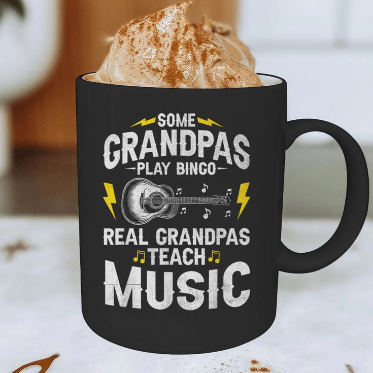 Some Grandpas Play Bingo Real Grandpas Teach Music Teacher Graphic Print Coffee Mug, novelty gifts, funny gifts