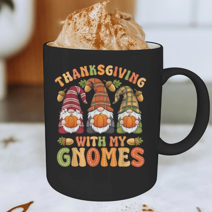 Groovy Thanksgiving With My Gnomie Women Teacher Fall Gnome Graphic Print Coffee Mug, novelty gifts, funny gifts Groovy Thanksgiving With My Gnomie Women Teacher Fall Gnome Graphic Print Coffee Mug, novelty gifts, funny gifts