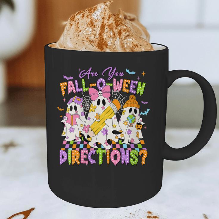 Halloween Floral Ghost Teacher Are You Falloween Directions Graphic Print Coffee Mug, novelty gifts, funny gifts Halloween Floral Ghost Teacher Are You Falloween Directions Graphic Print Coffee Mug, novelty gifts, funny gifts
