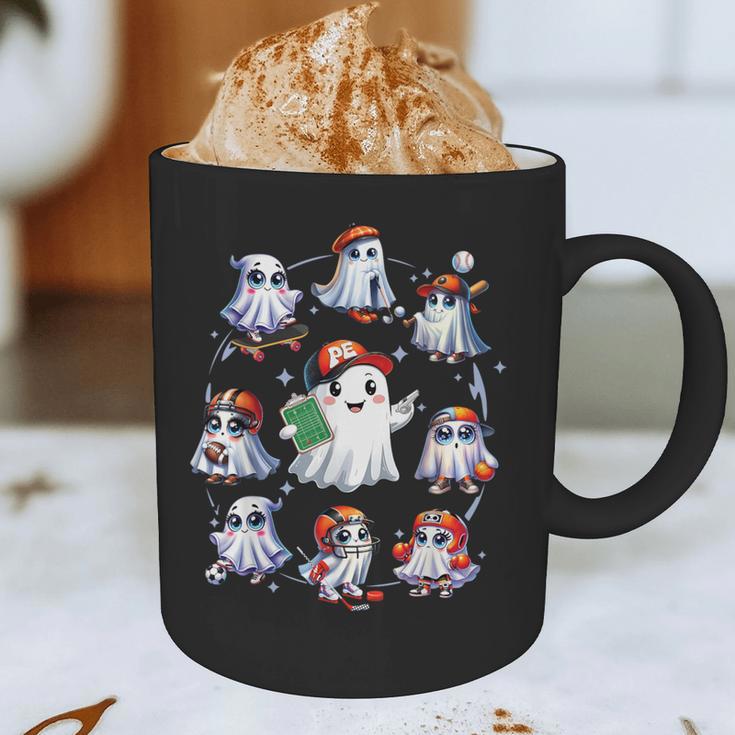 Halloween PE Teacher Ghost Playing Sports Physical Education Graphic Print Coffee Mug, novelty gifts, funny gifts Halloween PE Teacher Ghost Playing Sports Physical Education Graphic Print Coffee Mug, novelty gifts, funny gifts