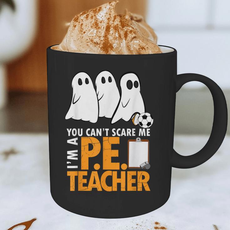 Halloween PE Teacher Shirt Can't Scare Me Graphic Print Coffee Mug, novelty gifts, funny gifts