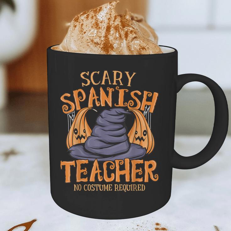 Halloween Scary Spanish Teacher No Costume Required For Men Women Graphic Print Coffee Mug, novelty gifts, funny gifts