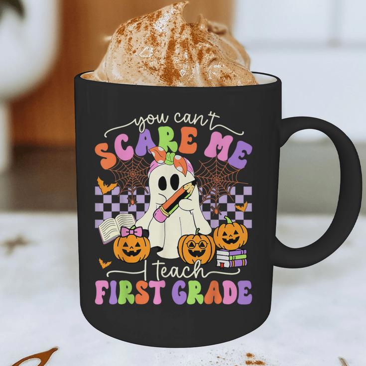 Halloween Teacher You Can't Scare Me I Teach First Grade Graphic Print Coffee Mug, novelty gifts, funny gifts