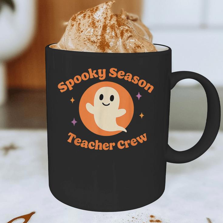 Halloween Teacher Crew Spooky Season Retro Ghost Graphic Print Coffee Mug, novelty gifts, funny gifts Halloween Teacher Crew Spooky Season Retro Ghost Graphic Print Coffee Mug, novelty gifts, funny gifts