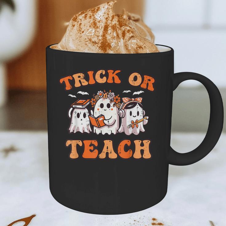 Halloween Teacher Ghosts Trick Or Teach Retro Costume Women Graphic Print Coffee Mug, novelty gifts, funny gifts Halloween Teacher Ghosts Trick Or Teach Retro Costume Women Graphic Print Coffee Mug, novelty gifts, funny gifts