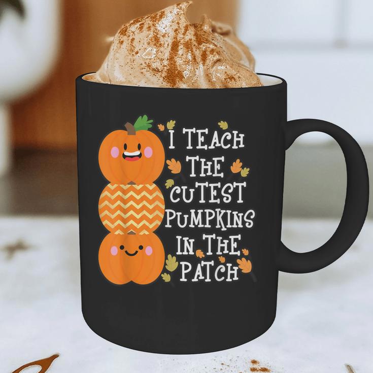 Halloween Teacher Shirt I Teach The Cutest Pumpkins In Patch Men Women Kids Graphic Print Coffee Mug, novelty gifts, funny gifts