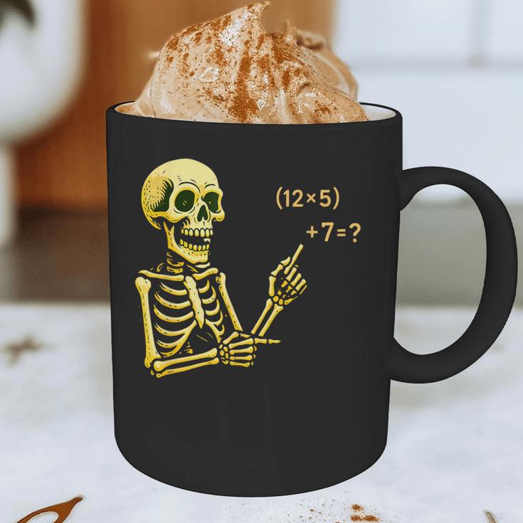 Halloween Teacher Six Seven 6 7 Skeleton Spooky Costume Graphic Print Coffee Mug, novelty gifts, funny gifts