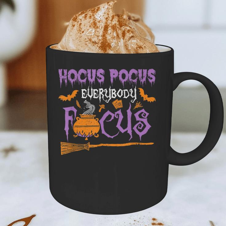 Halloween Teacher Or Student Hocus Pocus Everybody Focus For Men Women Kids Graphic Print Coffee Mug, novelty gifts, funny gifts