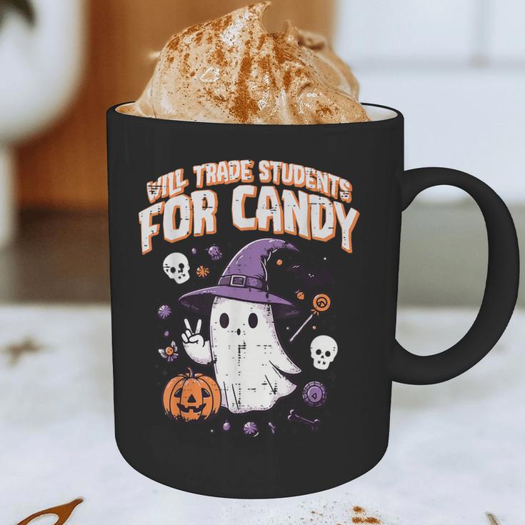 Halloween Teacher Trade Students For Candy Costume Women Graphic Print Coffee Mug, novelty gifts, funny gifts