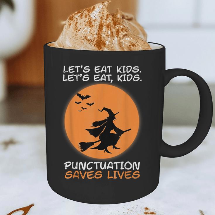 Halloween Teacher Witch Lets Eat Kids Punctuation Graphic Print Coffee Mug, novelty gifts, funny gifts Halloween Teacher Witch Lets Eat Kids Punctuation Graphic Print Coffee Mug, novelty gifts, funny gifts