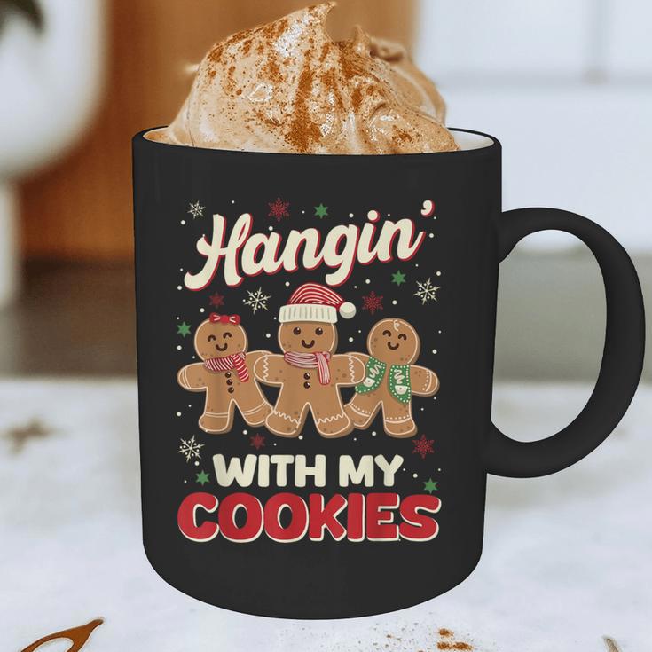 Hangin With My Cookies Gingerbread Man Xmas Teacher Graphic Print Coffee Mug, novelty gifts, funny gifts