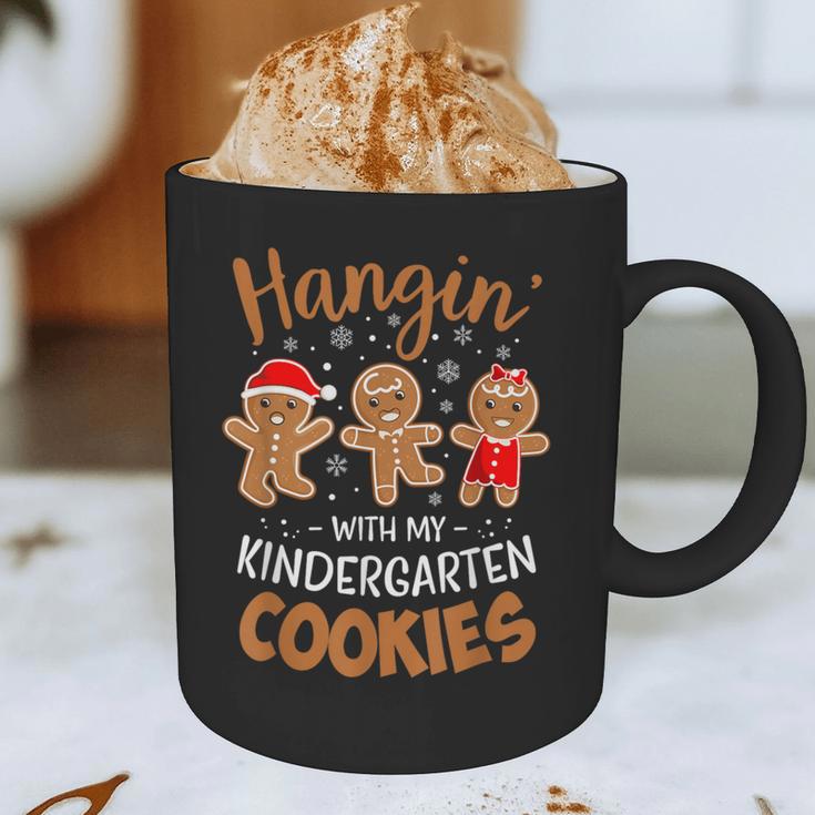 Hangin My Kindergarten Cookie Gingerbread Christmas Teacher For Men Women Kids Graphic Print Coffee Mug, novelty gifts, funny gifts