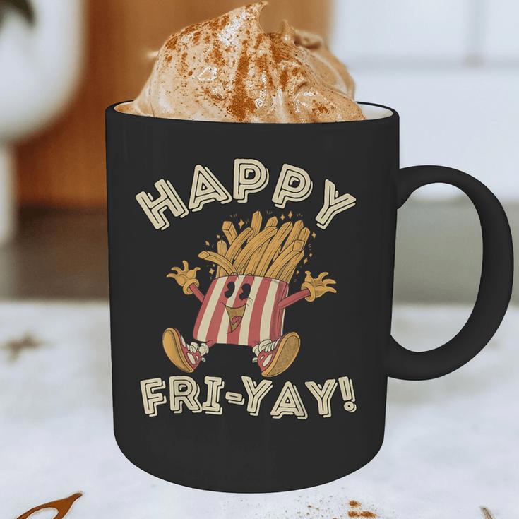 Happy Fri Yay Retro French Fries Friday Lovers Fun Teacher Graphic Print Coffee Mug, novelty gifts, funny gifts Happy Fri Yay Retro French Fries Friday Lovers Fun Teacher Graphic Print Coffee Mug, novelty gifts, funny gifts