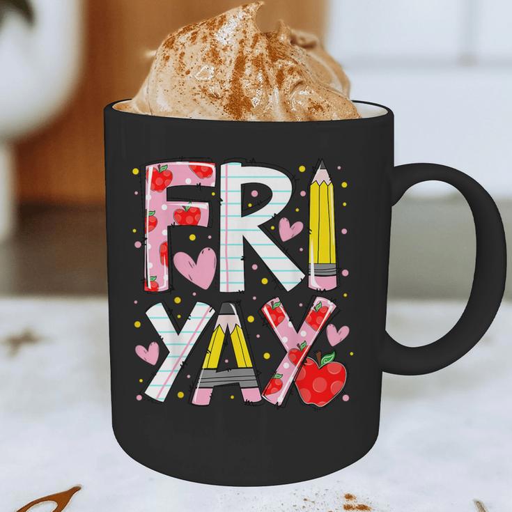 Happy Fri-Yay Teacher Back To School Friday Lovers Graphic Print Coffee Mug, novelty gifts, funny gifts Happy Fri-Yay Teacher Back To School Friday Lovers Graphic Print Coffee Mug, novelty gifts, funny gifts