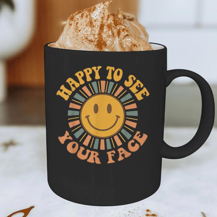 Happy To See Your Face Retro Happy Teacher Back To School Graphic Print Coffee Mug, novelty gifts, funny gifts Happy To See Your Face Retro Happy Teacher Back To School Graphic Print Coffee Mug, novelty gifts, funny gifts
