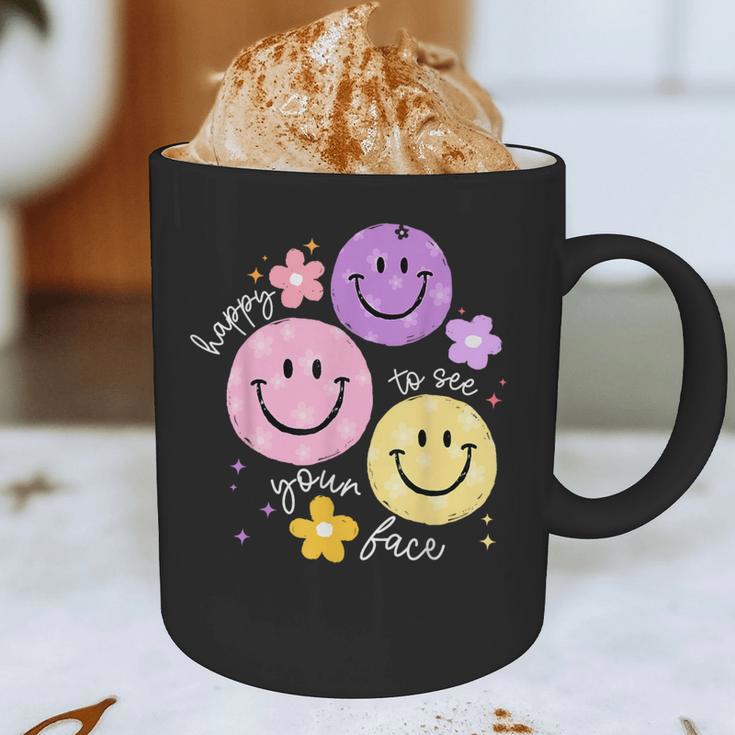 Happy To See Your Face Teacher Flower Back To School Graphic Print Coffee Mug, novelty gifts, funny gifts Happy To See Your Face Teacher Flower Back To School Graphic Print Coffee Mug, novelty gifts, funny gifts