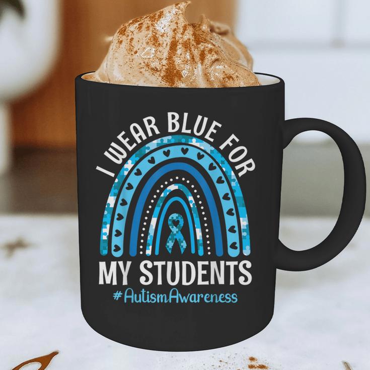 Happy Teacher I Wear Blue For My Students Autism Awareness Graphic Print Coffee Mug, novelty gifts, funny gifts Happy Teacher I Wear Blue For My Students Autism Awareness Graphic Print Coffee Mug, novelty gifts, funny gifts