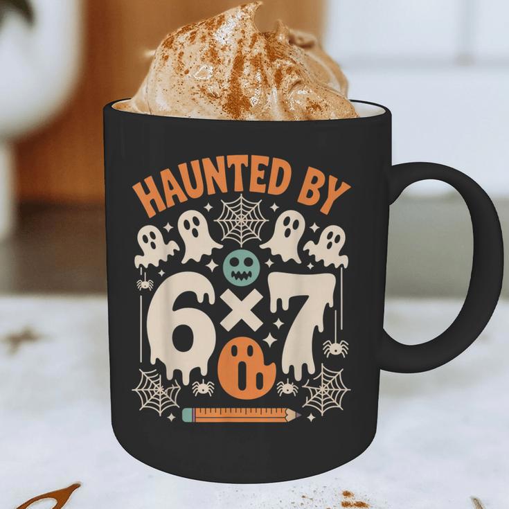 Haunted By 6x7 Math Teacher Halloween Pun Graphic Print Coffee Mug, novelty gifts, funny gifts Haunted By 6x7 Math Teacher Halloween Pun Graphic Print Coffee Mug, novelty gifts, funny gifts