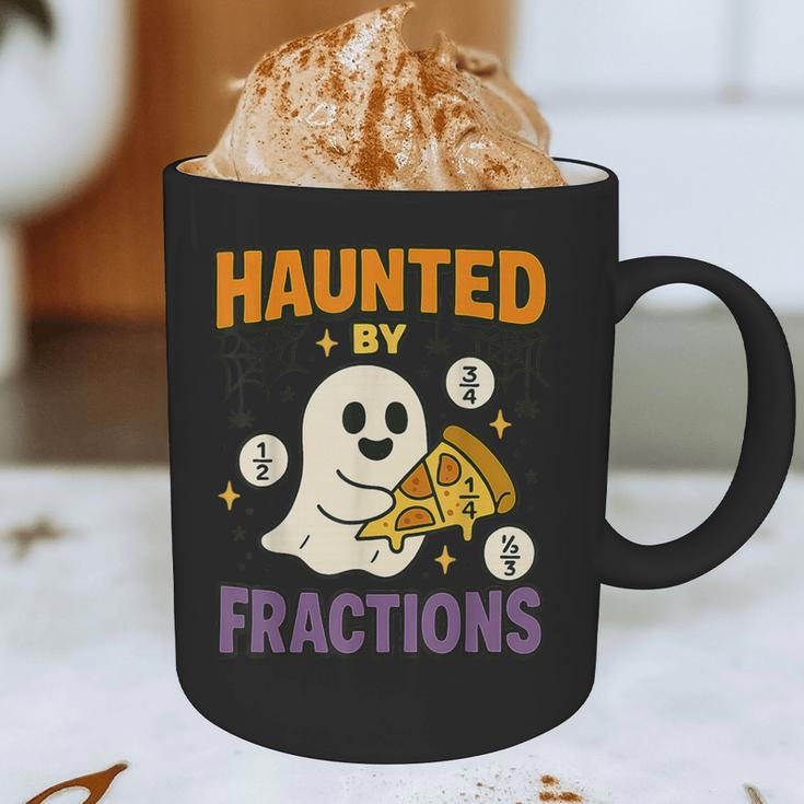 Haunted By Fractions Math Halloween Teacher Graphic Print Coffee Mug, novelty gifts, funny gifts