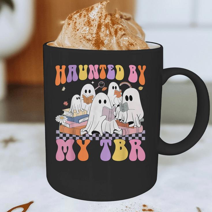 Haunted By My TBR Cute Ghosts Book Reading Teacher Halloween Graphic Print Coffee Mug, novelty gifts, funny gifts