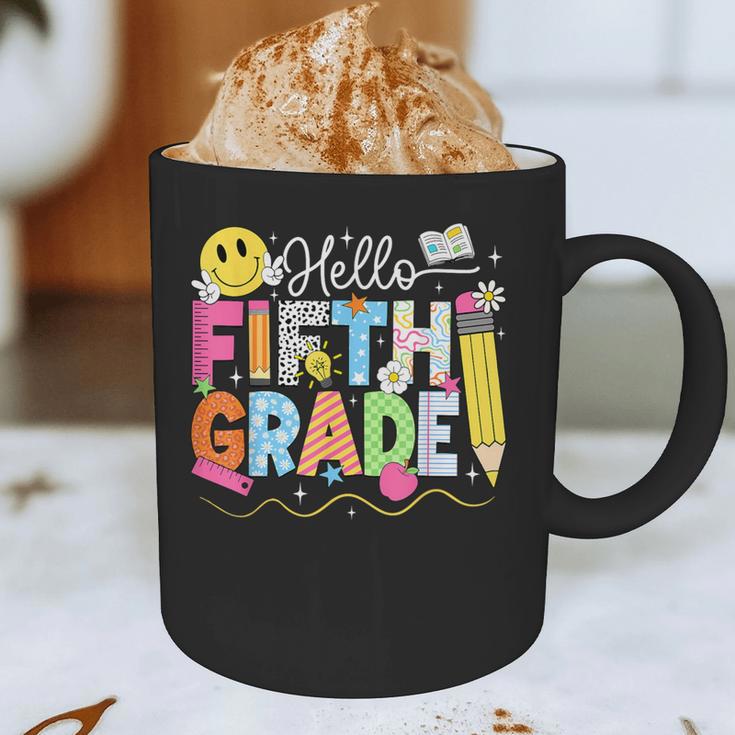 Hello Fifth Grade Team 5th Grade Back To School Teacher Kids Graphic Print Coffee Mug, novelty gifts, funny gifts